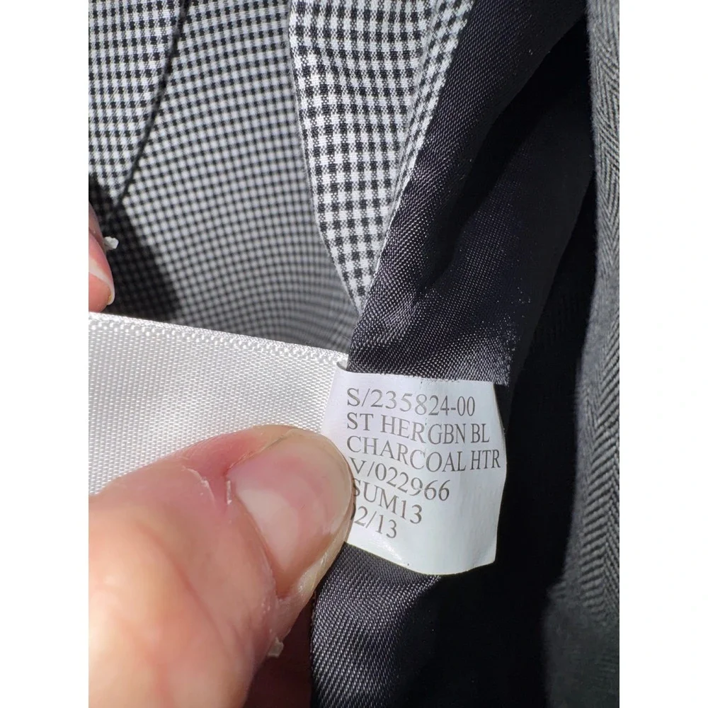Banana Republic Tailored Fit Blazer 40R – Gray Herringbone Cotton Sport Coat‎